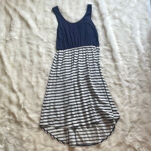 Cotton On Dress • High Low Blue White Stripe Flowy